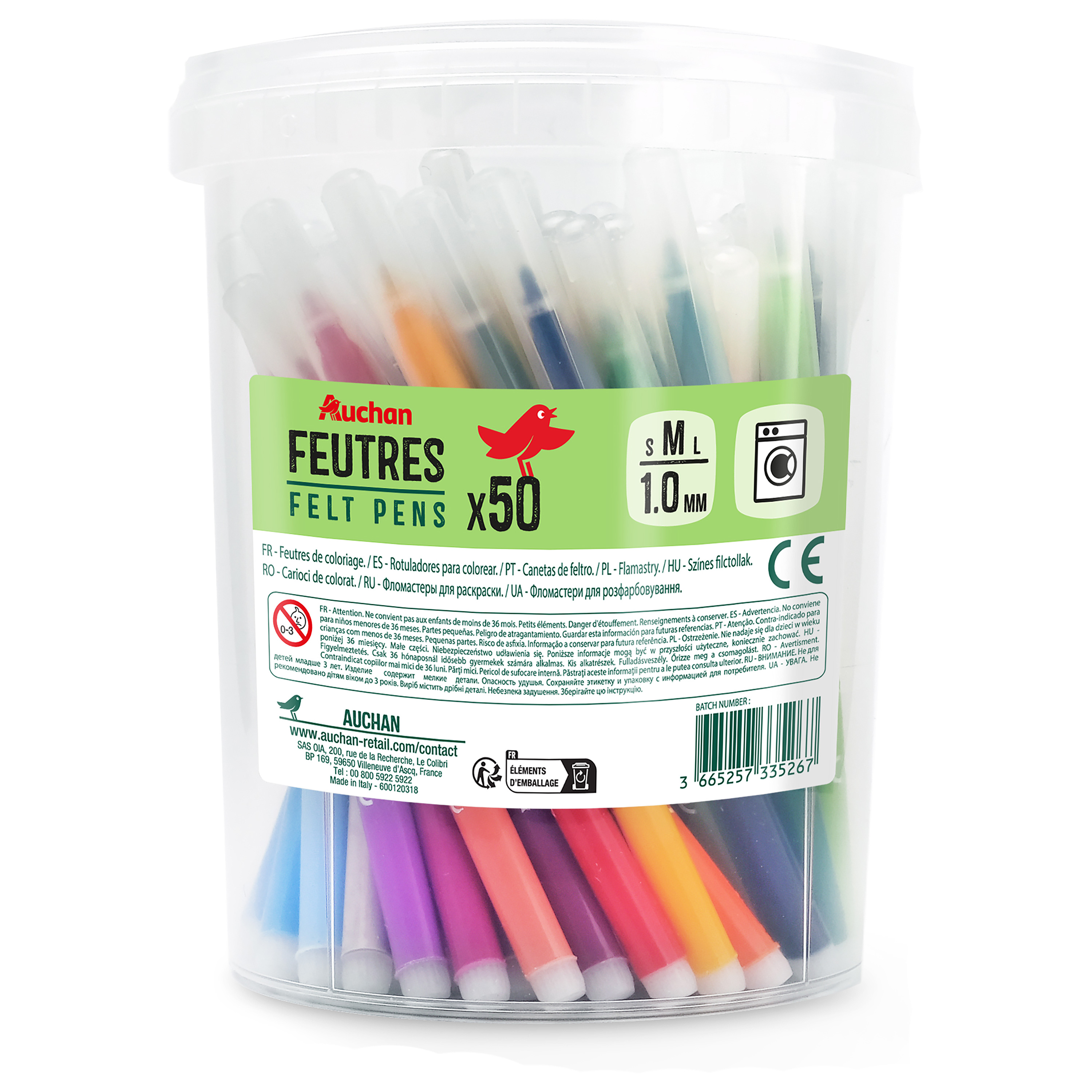 Boîte 50 feutres de couleur 31x20 - Feutre - Achat & prix