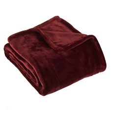 ACTUEL Plaid, couvre-lit, jeté de canapé uni en flanelle CHANTILLY 260 g/m² (Bordeaux )