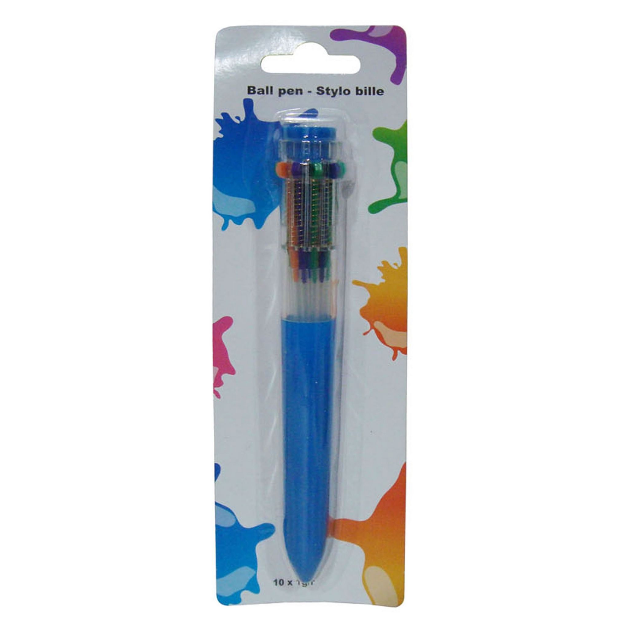 AUCHAN Lot de 4 stylos bille rétractables pointe 1mm bleu pas cher 