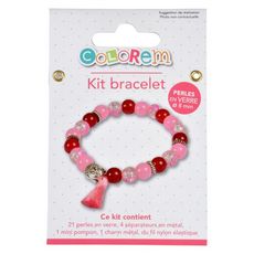Kit Bracelet 21 Perles  Verres  0,8cm Rose