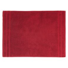 ACTUEL Tapis de bain uni en coton éponge tissé 1000 gr/m2  (Rouge)