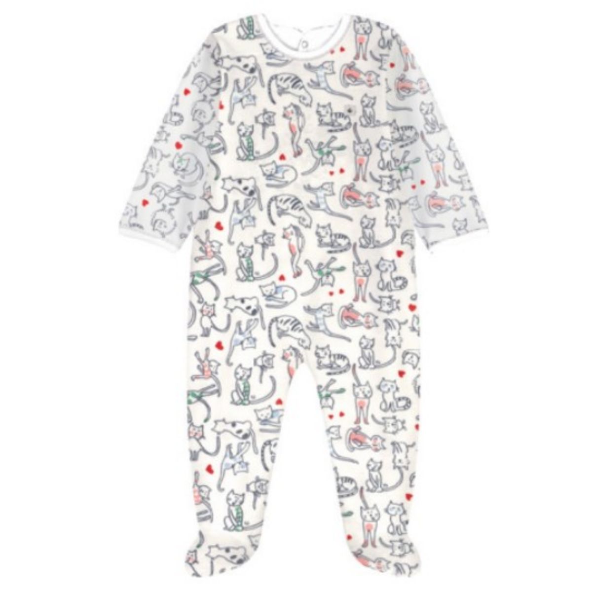 Surpyjama polaire gris bébé garçon 3 MOIS PETIT BATEAU