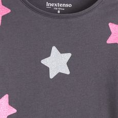 IN EXTENSO T-shirt manches longues étoiles fille (gris foncé)