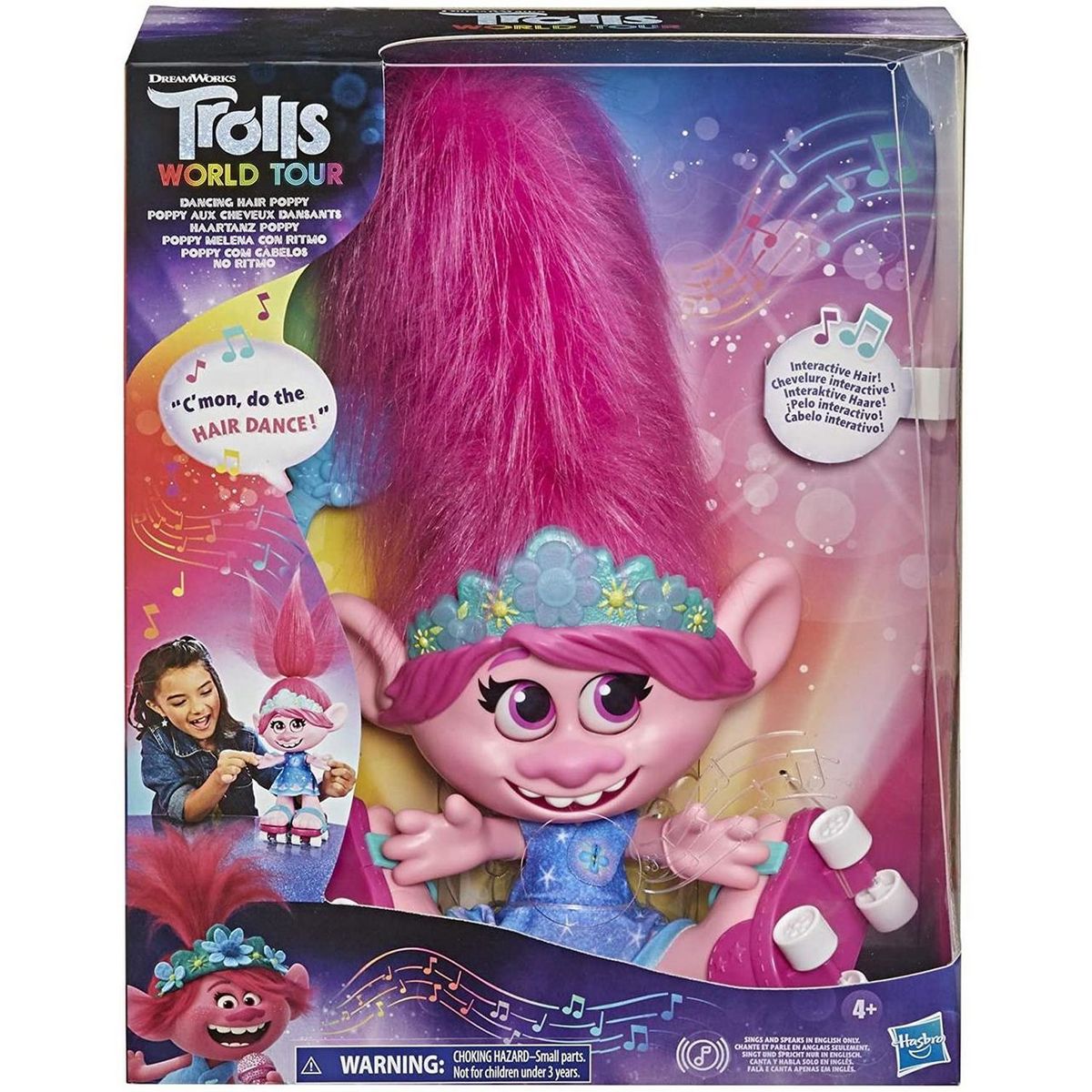 HASBRO Poup e Poppy Cheveux dansants Les Trolls 2 pas cher Auchan