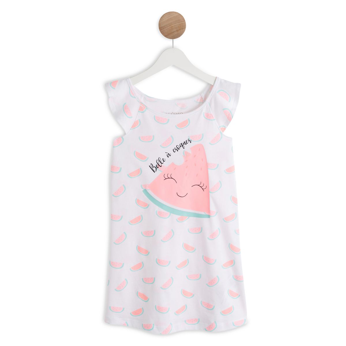 IN EXTENSO Chemise de nuit à volants pastéque fille