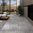 Planches de plancher PVC 5,02 m² 2 mm Autoadhesif Gris beton